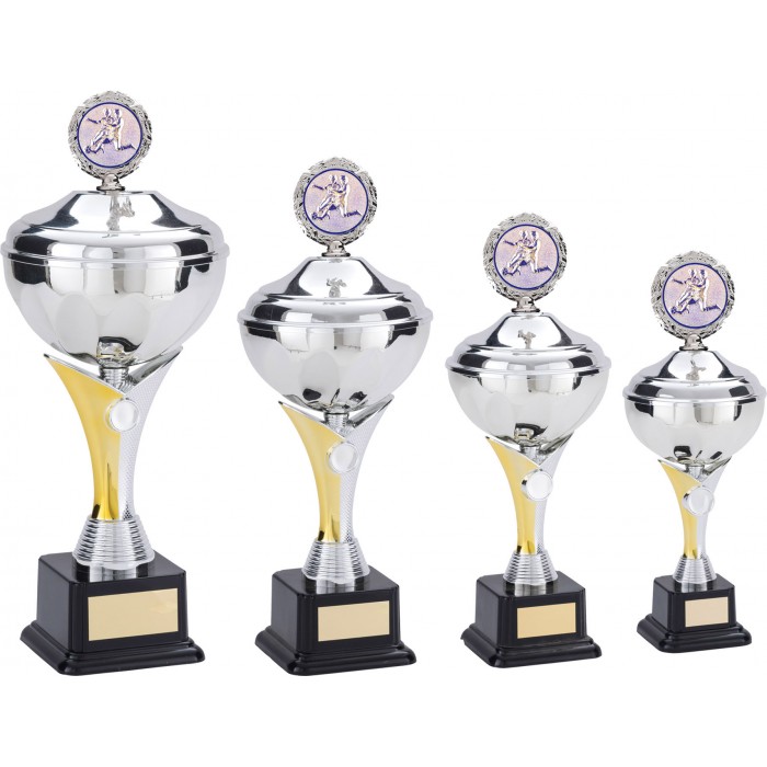 METAL FOOTBALL TROPHY CUP - AVAILABLE IN 5 SIZES